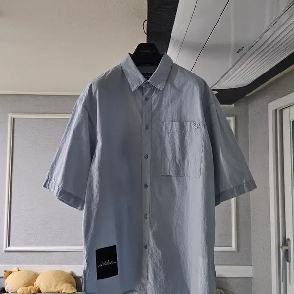 [BUNJANG] Zezero x Snoopy Oversized Short Sleeve Shirt / [거의 새것] 송지오 지제로 스누피 오버핏 반팔 셔츠 남방 48