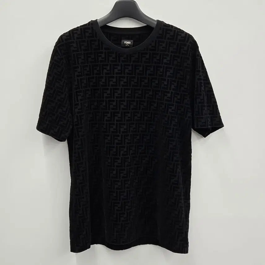 [BUNJANG] Fendi FF Monogram Velvet T-Shirt XL / [ 정품 ] 펜디 FF 모노그램 벨벳 반팔 XL
