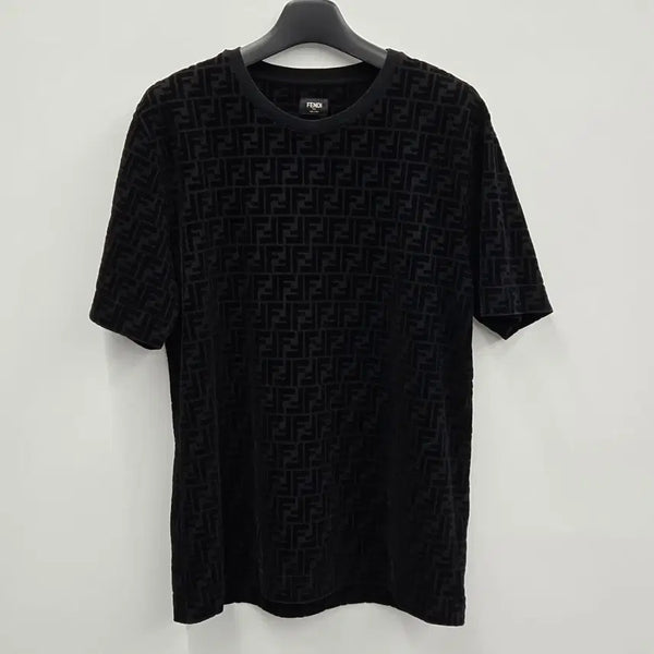 [BUNJANG] Fendi FF Monogram Velvet T-Shirt XL / [ 정품 ] 펜디 FF 모노그램 벨벳 반팔 XL