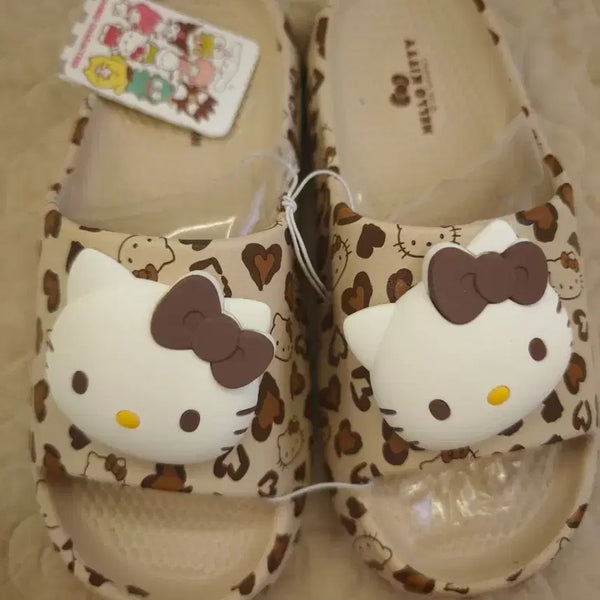 [BUNJANG] Hello Kitty Leopard Slippers / 헬로키티 레오파드 슬리퍼
