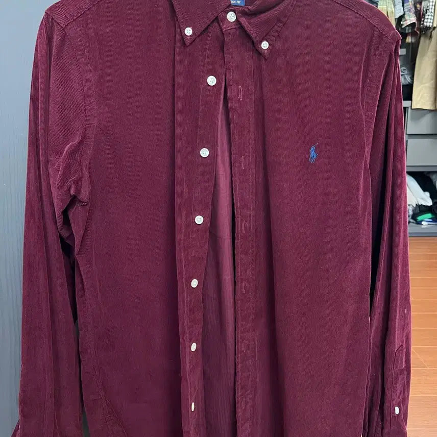 [BUNJANG] Polo Ralph Lauren Corduroy Shirt Classic Fit S Burgundy / 폴로 코듀로이 셔츠