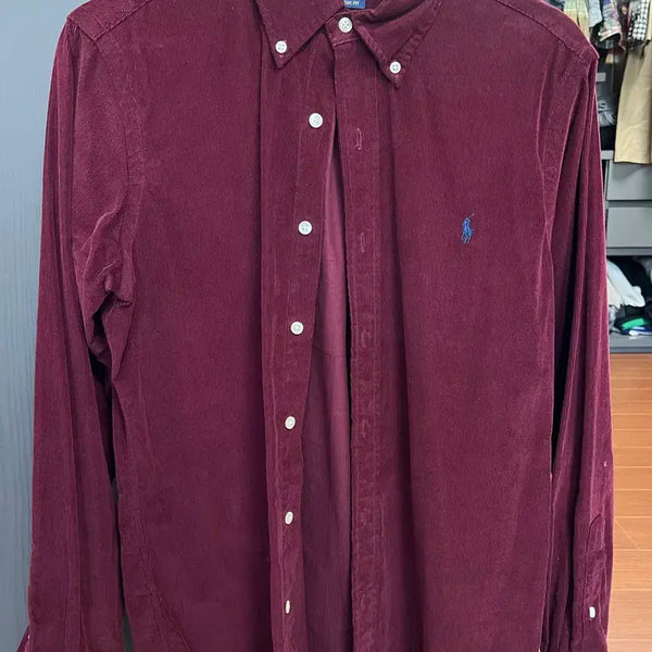 [BUNJANG] Polo Ralph Lauren Corduroy Shirt Classic Fit S Burgundy / 폴로 코듀로이 셔츠