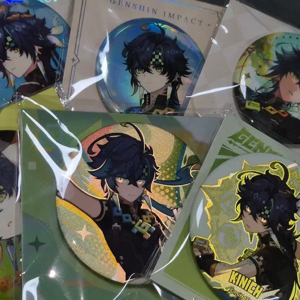 [BUNJANG] Genshin Kinich Can Badge Bundle Set / 원신 키니치 캔뱃지 일괄 판매