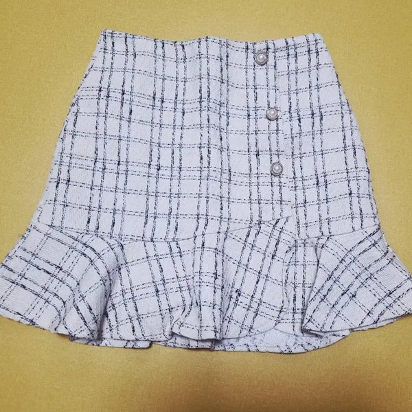 [BUNJANG] Tweed Frill Skirt / (새상품)트위드 프릴 스커트
