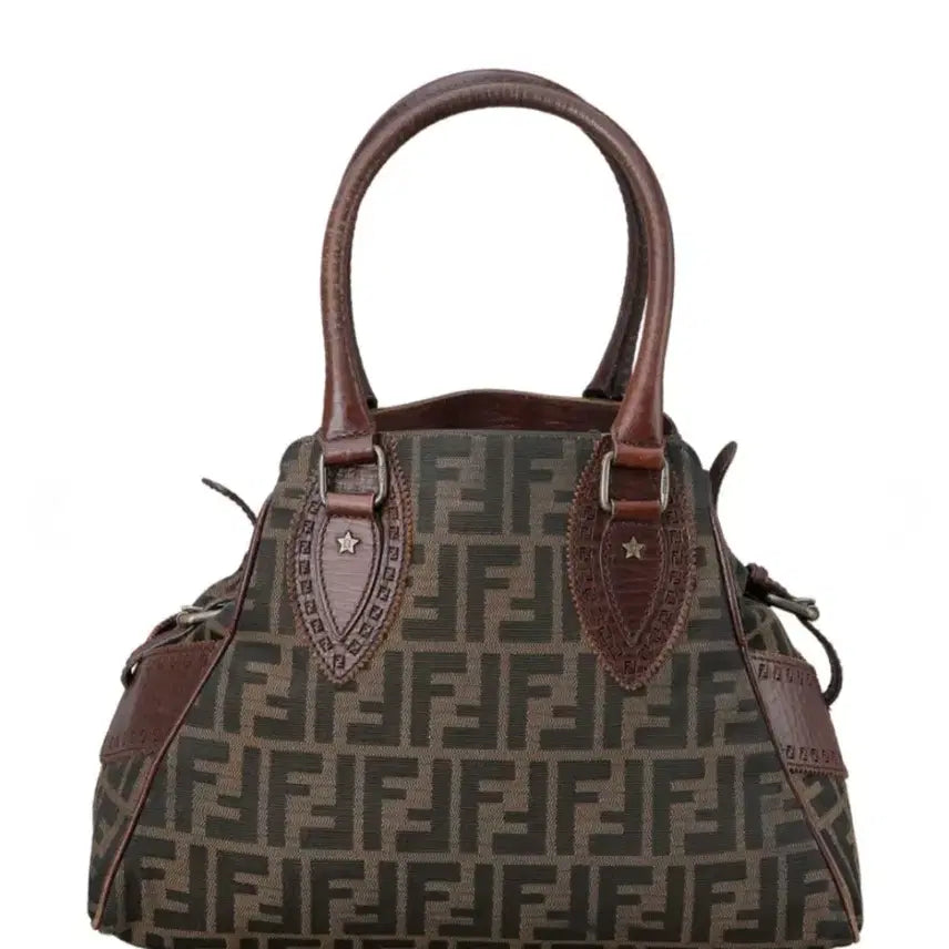 [BUNJANG] Fendi FF Logo Jacquard Shoulder Bag Brown / 펜디 FF 로고 주카 숄더백 브라운