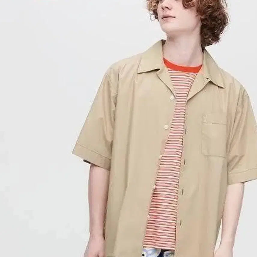 [BUNJANG] Uniqlo x Marni Open Collar Oversized Short Sleeve Shirt / UNIQLO&MARNI 유니클로 마르니 오픈카라 오버사이즈 반팔셔츠 L
