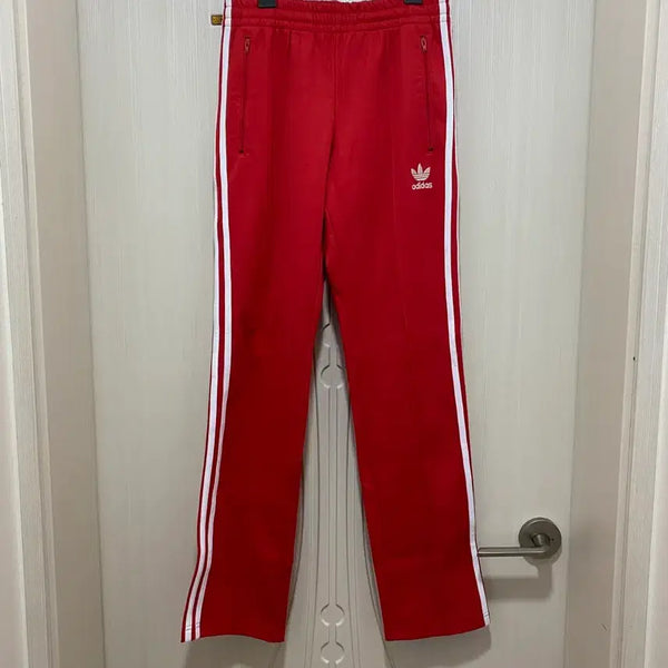 [BUNJANG] Adidas Three-Stripes Red Jersey Pants M / 아디다스 삼선 레드 팬츠 M