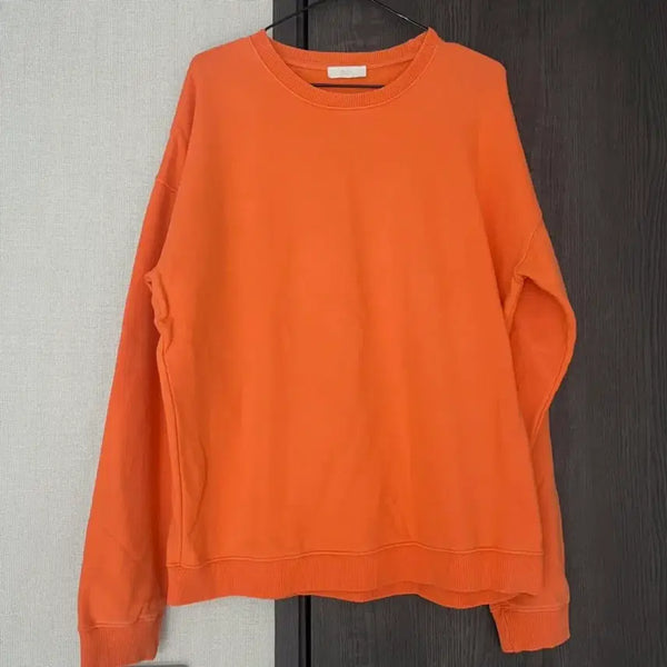 [BUNJANG] Men's Orange Sweatshirt T-Shirt L (100-105) / 남성 남자 주황 오렌지 맨투맨 티셔츠 L 100 105