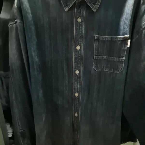 [BUNJANG] Juun.J Slub Denim Max Fit Shirt Size 46 / 준지 슬럽데님 맥스핏 셔츠 46