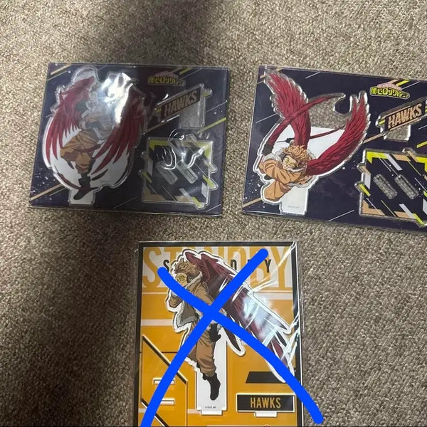 [BUNJANG] My Hero Academia Hawks Acrylic Stand Set (2 Types) / 나의 히어로 아카데미아 호크스 아크릴 스탠드 2종 세트 판매