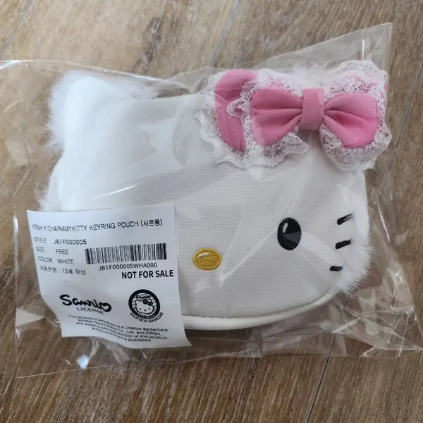 [BUNJANG] Kirsh x Charmmykitty Face Pouch with Keyring (New) / (새상품) 키르시 챠미키티 얼굴 파우치 키링 사은품