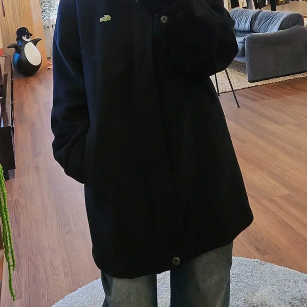 [BUNJANG] Lacoste Wool Blend Half Coat / 라코스테 서광 모직 하프 코트