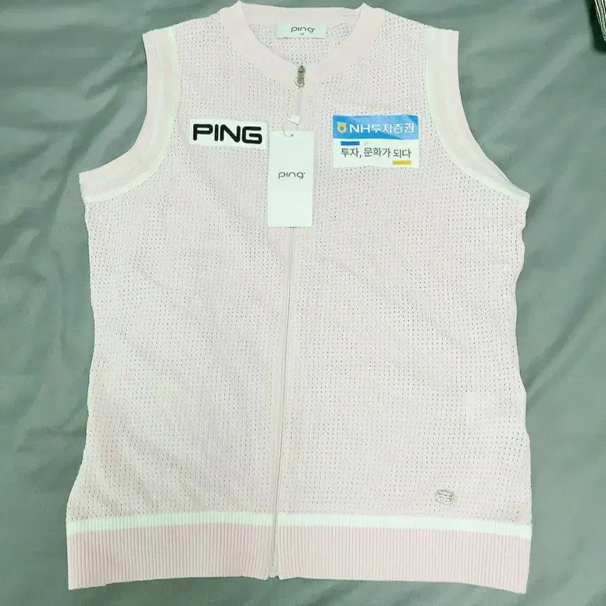 [BUNJANG] PING Golf Knit Vest Pink NH Collaboration Size 95 / PING 골프 니트 조끼 95 핑크 NH콜라보
