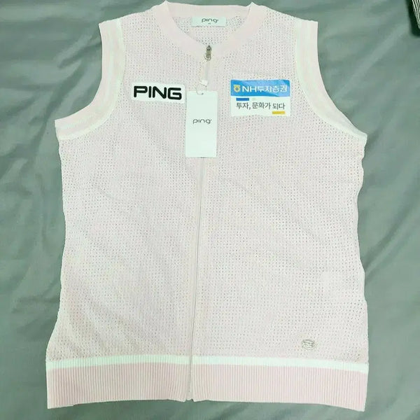 [BUNJANG] PING Golf Knit Vest Pink NH Collaboration Size 95 / PING 골프 니트 조끼 95 핑크 NH콜라보