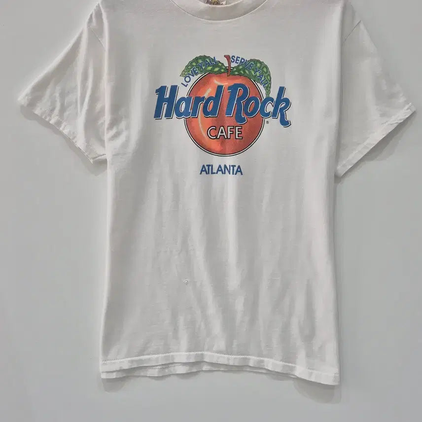 [BUNJANG] Hard Rock Cafe Atlanta Vintage White Short Sleeve T-Shirt / [L] 하드록 카페 아틀란타 빈티지 화이트 반팔티