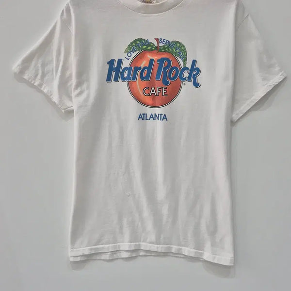 [BUNJANG] Hard Rock Cafe Atlanta Vintage White Short Sleeve T-Shirt / [L] 하드록 카페 아틀란타 빈티지 화이트 반팔티