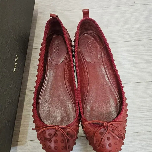 [BUNJANG] Gucci Red Detailed Flat Shoes / 구찌플랫슈즈