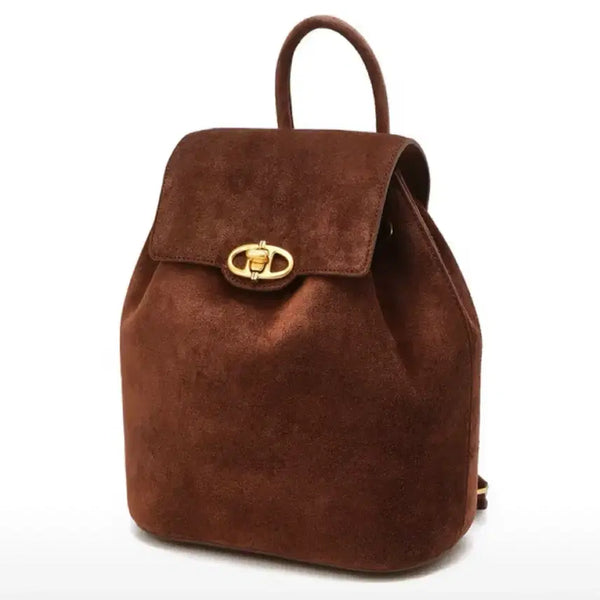 [BUNJANG] ATHE Cowhide Leather Brown Women's Backpack / 아떼 소가죽 브라운 여성 백팩