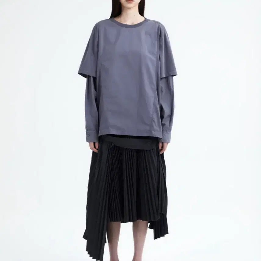 [BUNJANG] Numare EE Belted Accordion Pleats Skirt Black / 급전)누마레 ee 벨티드 아코디언 플리츠 스커트 블랙