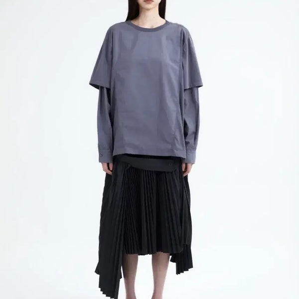[BUNJANG] Numare EE Belted Accordion Pleats Skirt Black / 급전)누마레 ee 벨티드 아코디언 플리츠 스커트 블랙