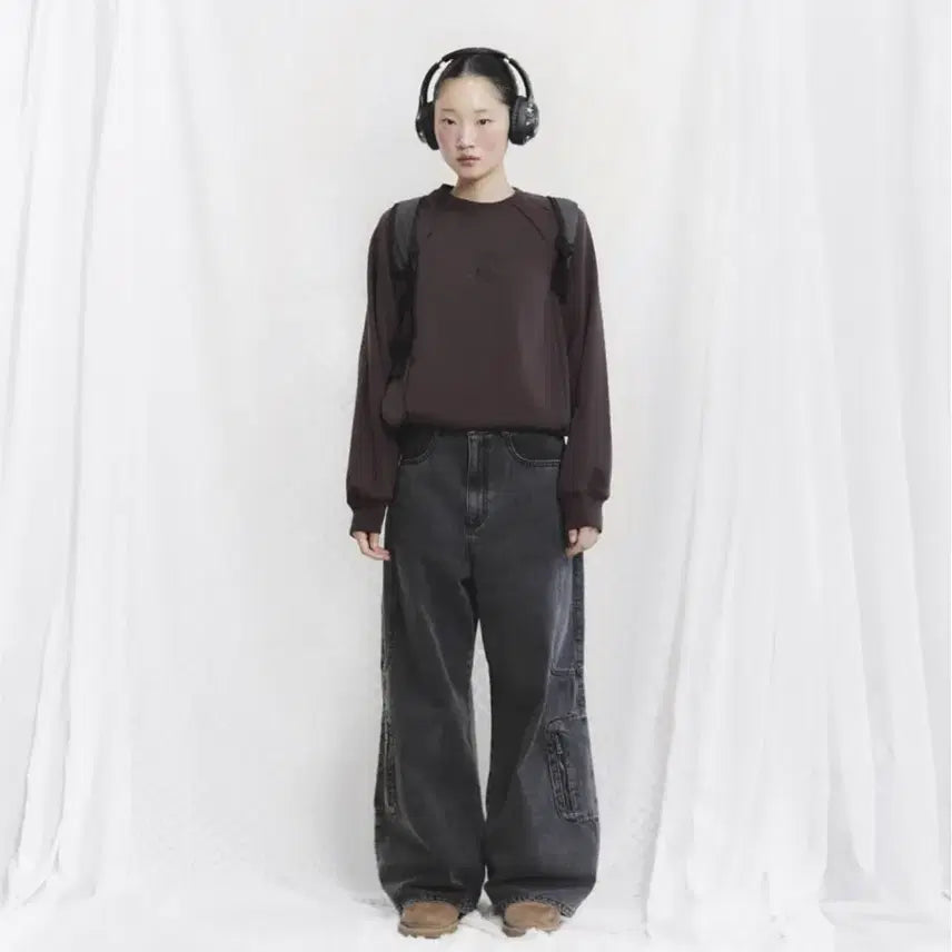 [BUNJANG] KOSEIO SUU Logo Washed Black Denim Jeans / 마지막 할인)코이세이오 suu 로고 워시드 흑청 데님 진 2