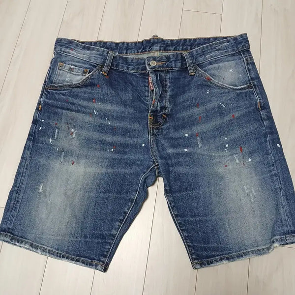 [BUNJANG] DSQUARED2 Paint Detail Denim Shorts Size 52 / DSQUARED2 페인트 데님 반바지