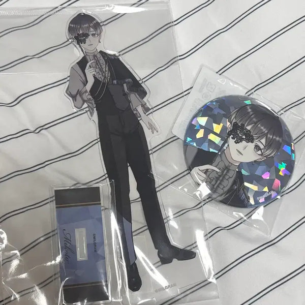 [BUNJANG] Milgram Kayano Mikoto Birthday Illustration Acrylic Stand & Can Badge Set / 밀그램 카야노 미코토 생일 일러스트 (아크릴 스탠드, 캔뱃지)