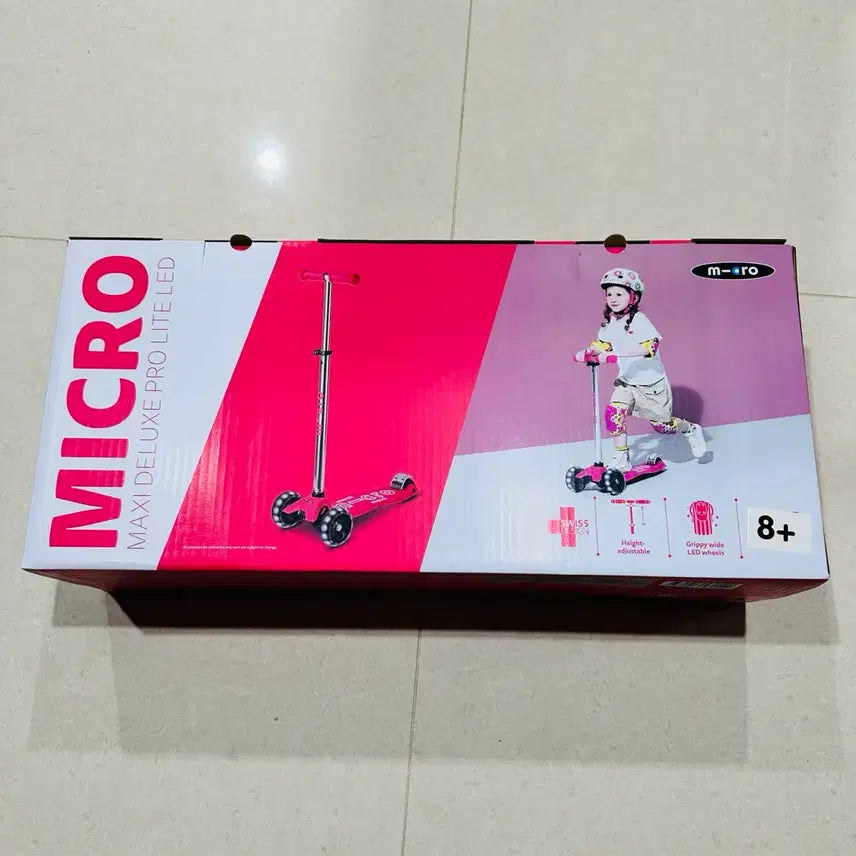 [BUNJANG] Micro Kickboard Maxi T Pro Light LED Pink Sealed New Product / 마이크로킥보드 맥시T 프로 라이트 LED 핑크 미개봉 새제품