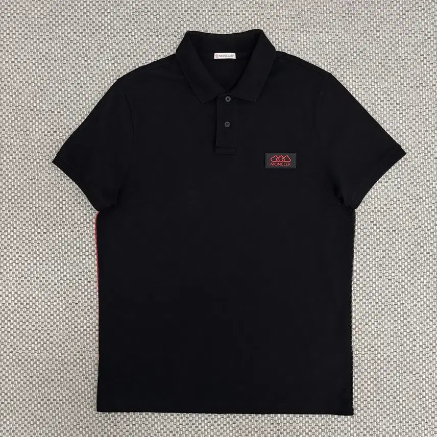 [BUNJANG] Moncler Wappen Patch Polo T-Shirt M Black / [M]몽클레어 와펜패치 pk 카라티