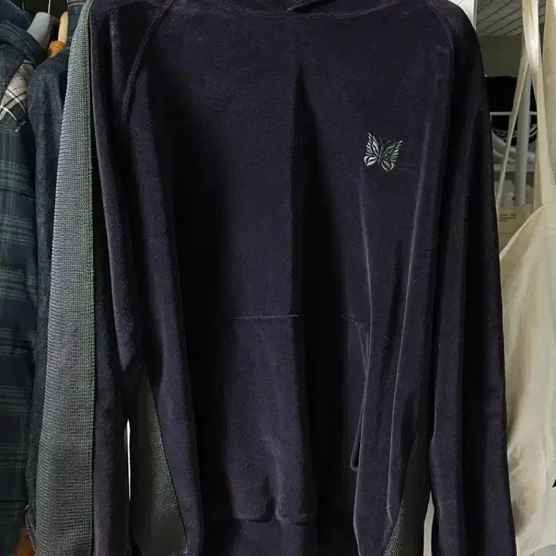 [BUNJANG] Needles Velvet Hoodie (M) / 니들스 벨벳후드 m