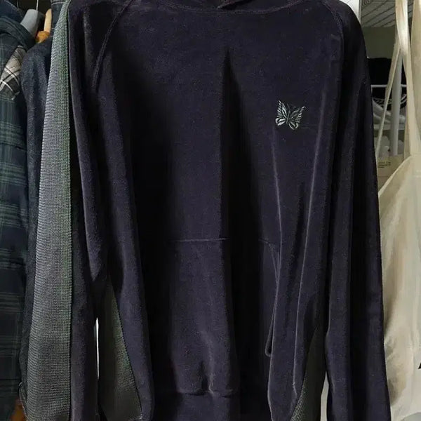 [BUNJANG] Needles Velvet Hoodie (M) / 니들스 벨벳후드 m