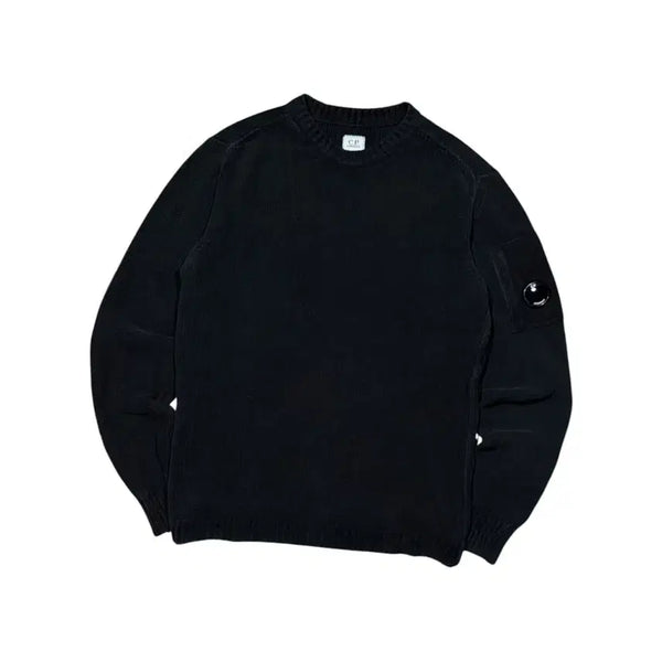 [BUNJANG] C.P. Company Lens Roundneck Knit - Black, Size L / C.P. Company 씨피컴퍼니 렌즈 라운드넥 니트