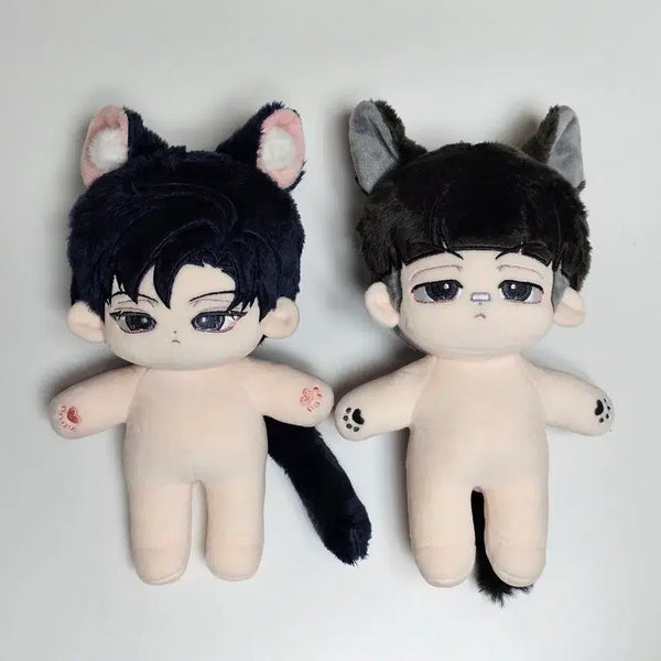 [BUNJANG] Xia Junsu & Gong Tae-som 20cm Dolls with Uniform Set and Mini Banners / 솜준수&공태솜+미니즈타임 교복점+현수막