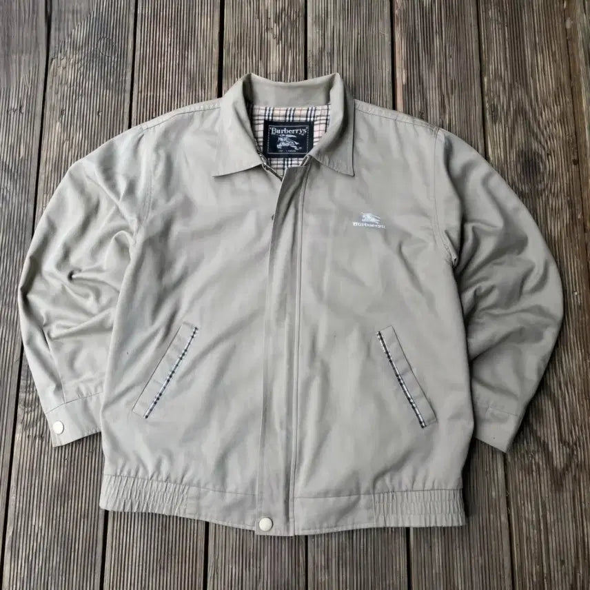 [BUNJANG] Burberry 90's Beige Blouson Jacket / (100) 버버리 90's 베이지 블루종 자켓
