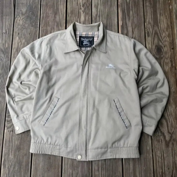 [BUNJANG] Burberry 90's Beige Blouson Jacket / (100) 버버리 90's 베이지 블루종 자켓