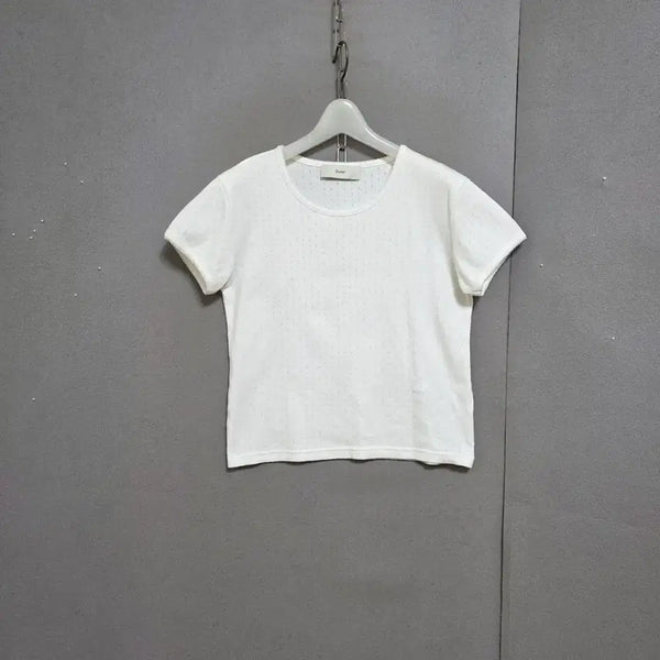 [BUNJANG] Dust Round T-Shirt White Size M / Dust 라운드 티셔츠 M  n5805