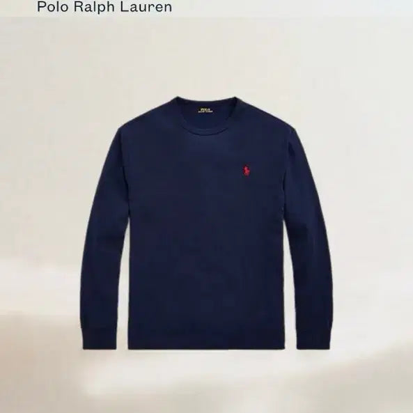 [BUNJANG] Polo Ralph Lauren QR Certified Oversized Fit Long Sleeve T-Shirt (Navy/Black/White) / 폴로 랄프로렌 큐알인증 네이비/블랙/화이트 슬리브 오버핏 L M