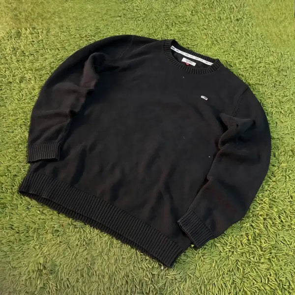 [BUNJANG] Tommy Hilfiger Black Knit Sweater XL / (XL) 타미힐피거 블랙 니트 스웨터