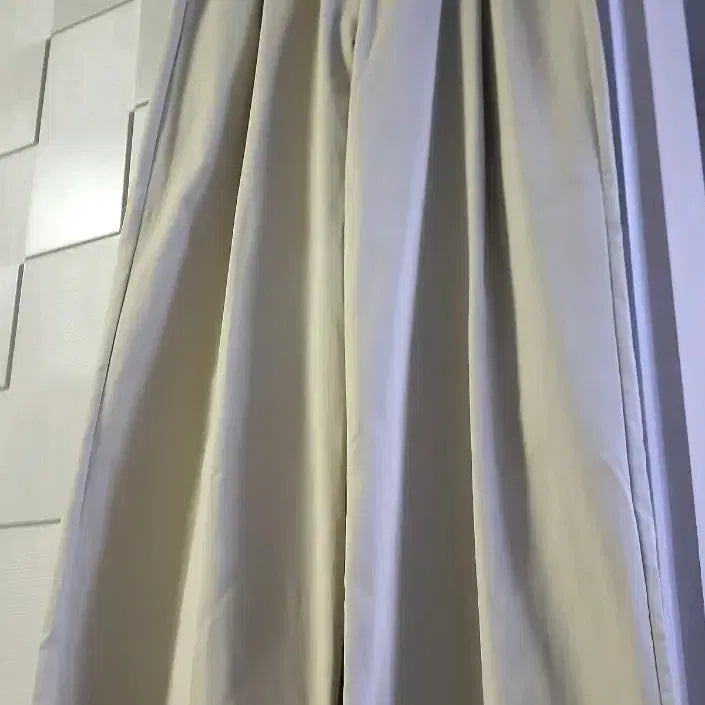 [BUNJANG] Ivory Pinched Wide Pleated Pants / 아이보리 핀턱 와이드 플리츠 팬츠 새상품