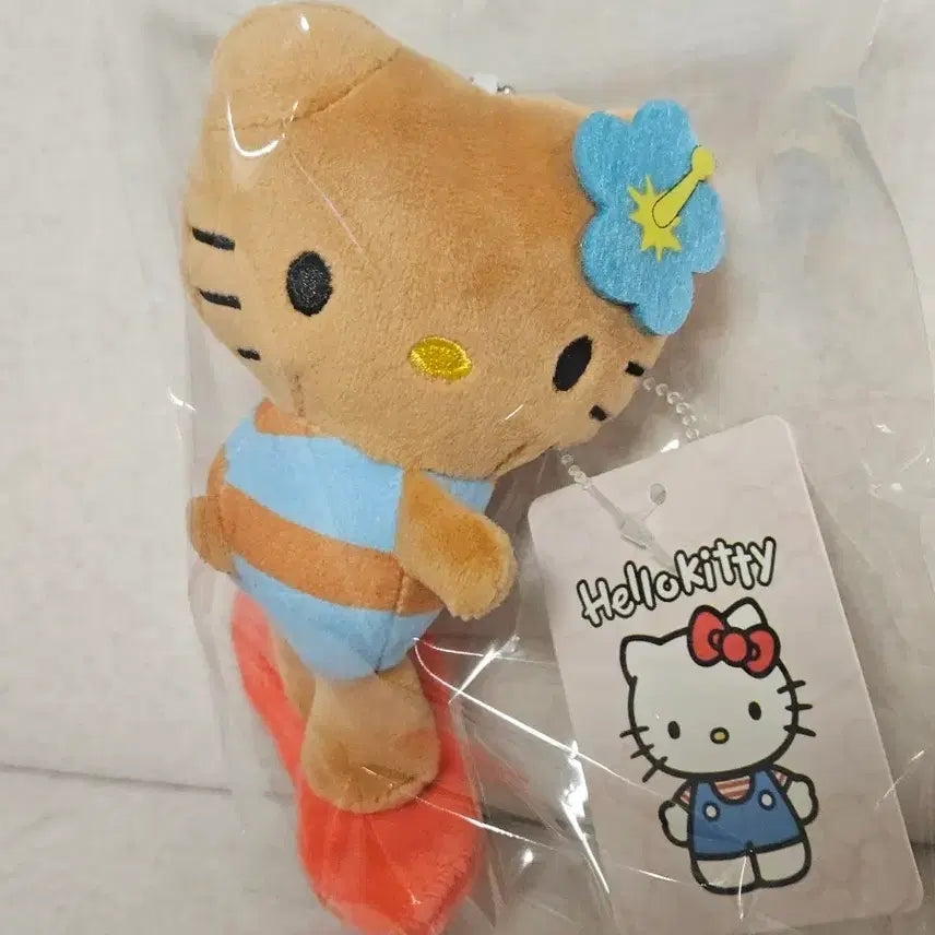 [BUNJANG] Sanrio Tanning Kitty Plush Keychain / 산리오 태닝키티인형키링 서핑키티키링