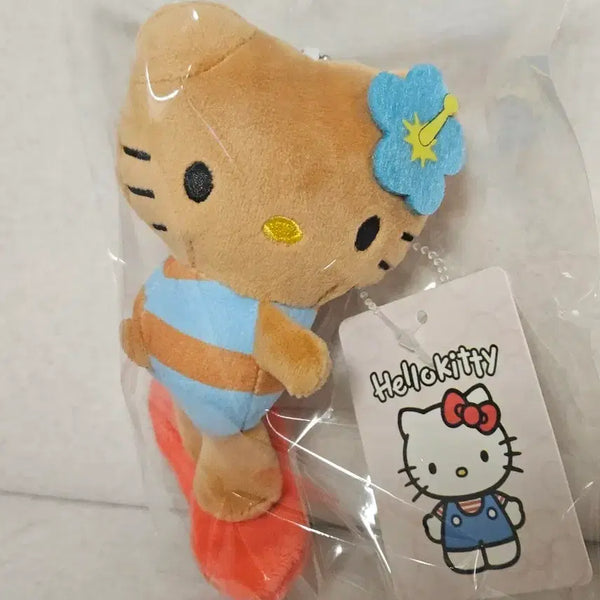 [BUNJANG] Sanrio Tanning Kitty Plush Keychain / 산리오 태닝키티인형키링 서핑키티키링