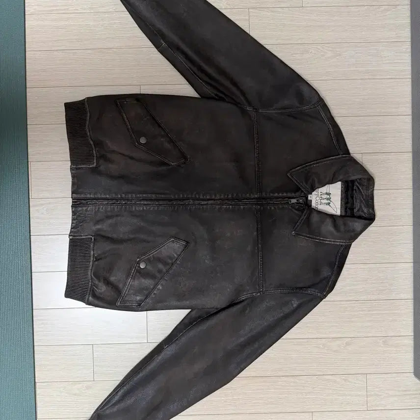 [BUNJANG] Henry Cotton's Leather Blouson Jacket / 헨리코튼 가죽 블루종 자켓