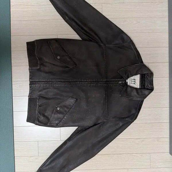 [BUNJANG] Henry Cotton's Leather Blouson Jacket / 헨리코튼 가죽 블루종 자켓