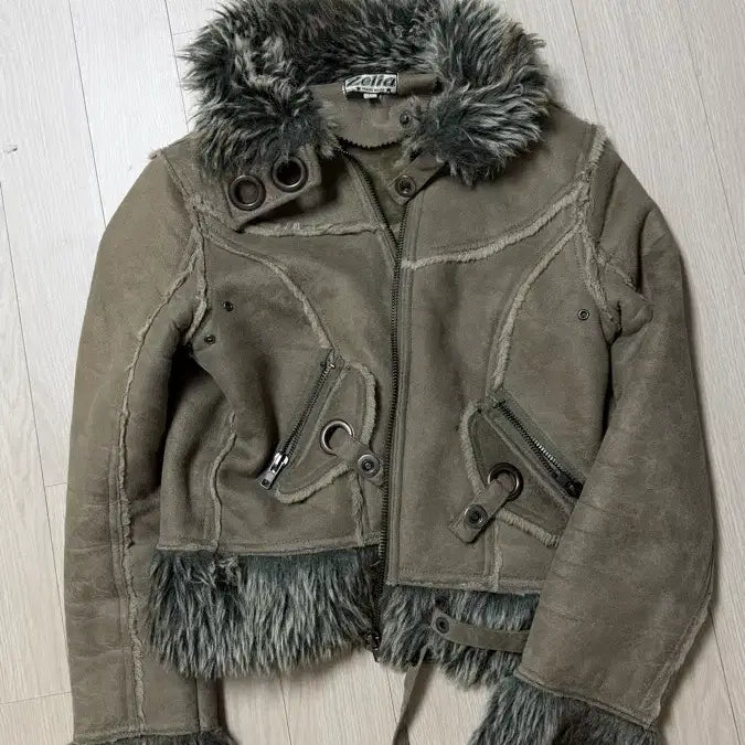 [BUNJANG] Suede Shearling Fur Jacket / 스웨이드 무스탕 퍼자켓
