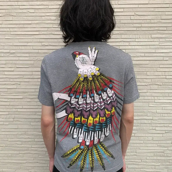 [BUNJANG] Henrik Vibskov Graphic Print Cotton T-Shirt Grey / 헨릭 빕스코브 반팔 티셔츠 (grey)