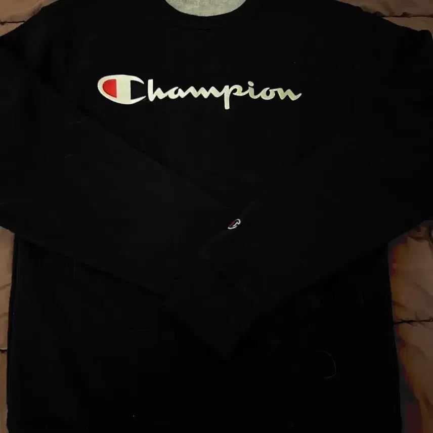 [BUNJANG] Champion Black Sweatshirt / 챔피온 블랙 맨투맨