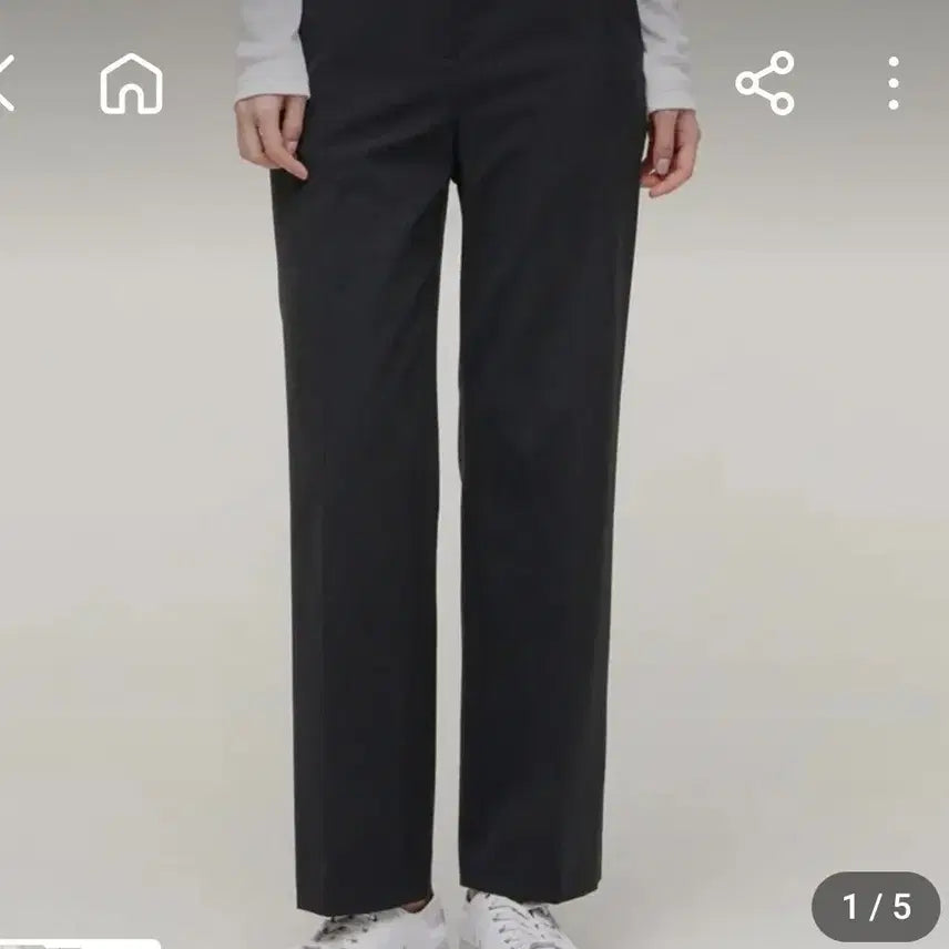 [BUNJANG] Musinsa Standard Black Women's Loose Fit Straight Leg Hidden Banding Slacks / 무신사 스탠다드 블랙 여성슬랙스