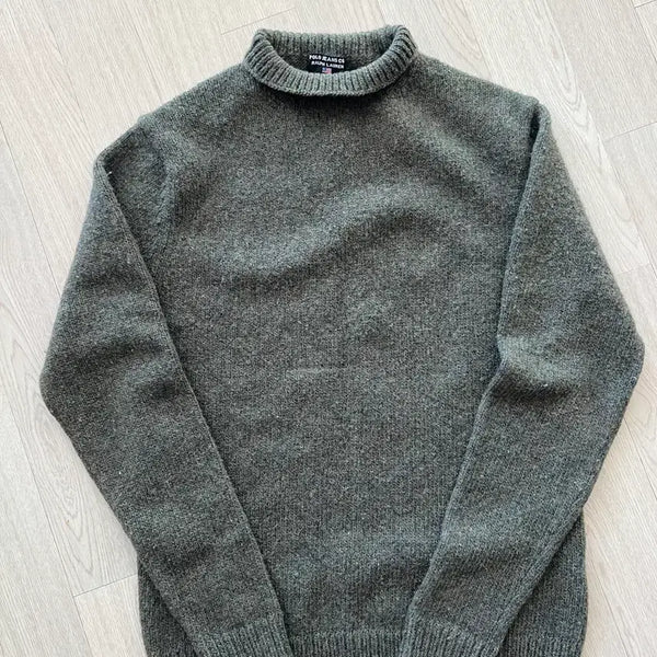 [BUNJANG] Polo Jeans Co. by Ralph Lauren Mock Neck Wool Knit (Khaki Mélange) / [빈티지] 폴로 진스 랄프로렌 롤넥 울 니트 (카키 멜란지) M