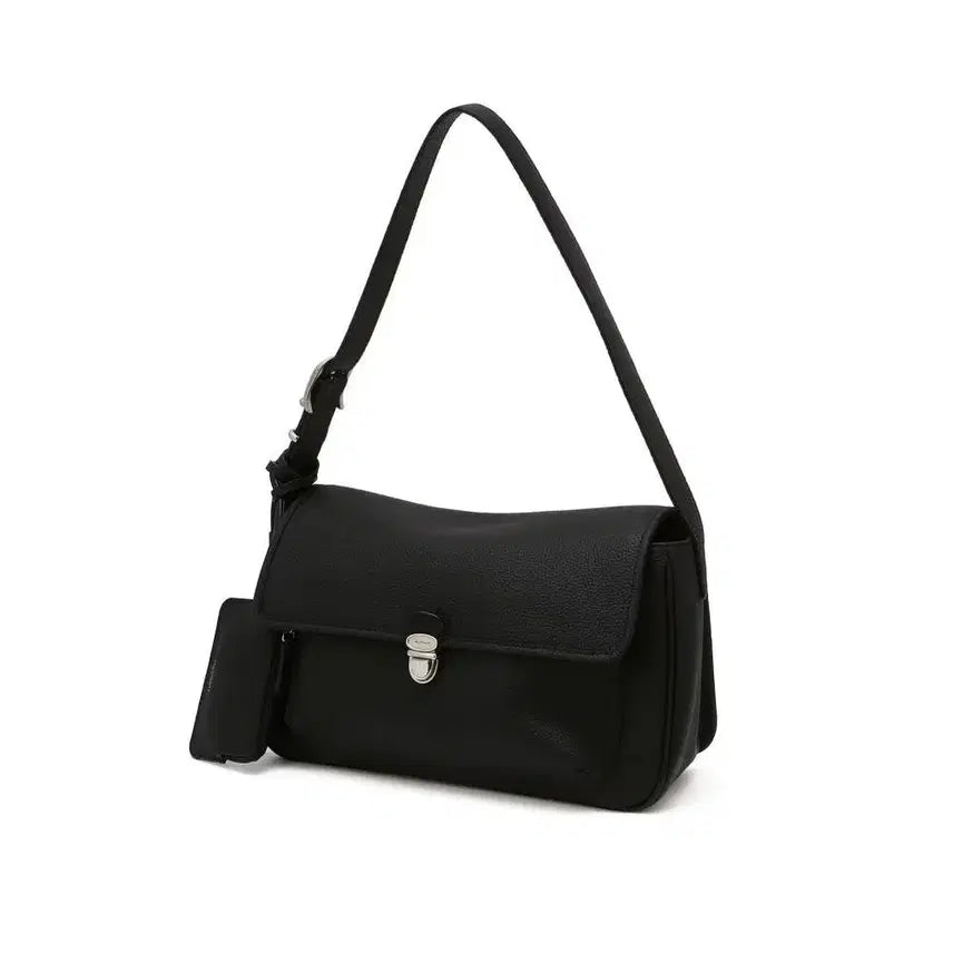 [BUNJANG] JILLSTUART LUNE Push-Lock Leather Shoulder Crossbody Bag / [새상품] 질스튜어트 룬 푸쉬락 장식 가죽 숄더 크로스백(정가35.8)