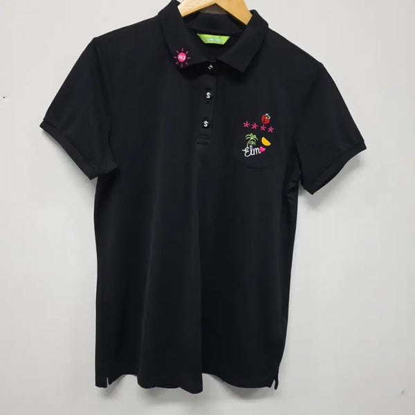 [BUNJANG] Sesame Street Elmo Polo Shirt Black Women's Size 105 / 세서미 스트리트 엘모 카라티 105 여성